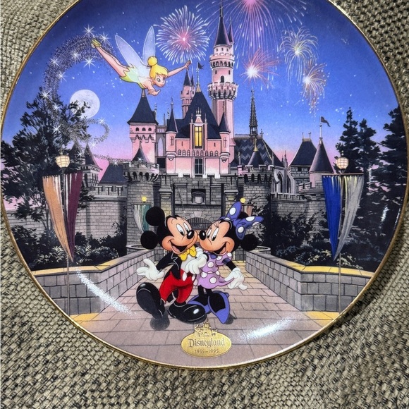 ✨ Vintage 40th Anniversary Disneyland Commemorative Plate with Mickey and Minnie - Picture 14 of 14